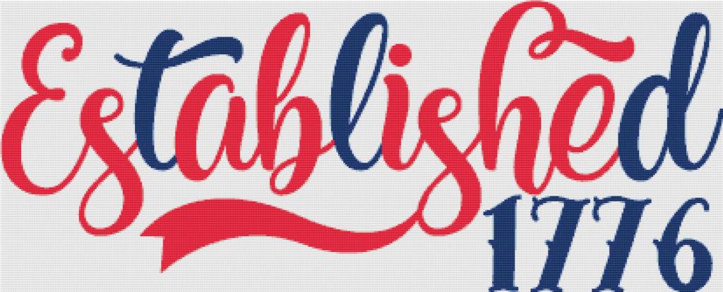 Established 1776 - X Squared Cross Stitch