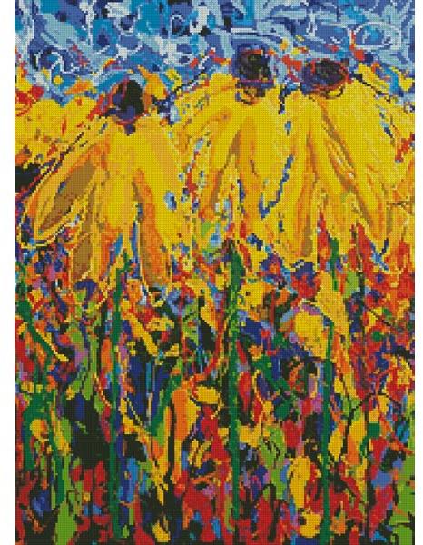 Coneflower Chaos (Crop) - Artecy Cross Stitch