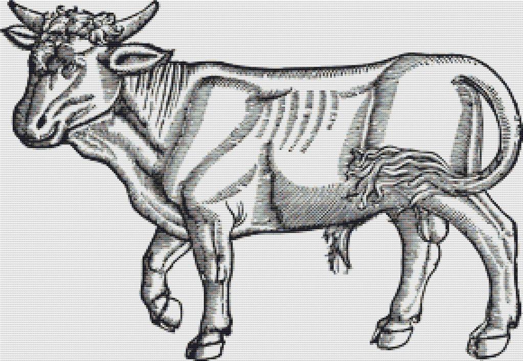 Vintage Cow - X Squared Cross Stitch