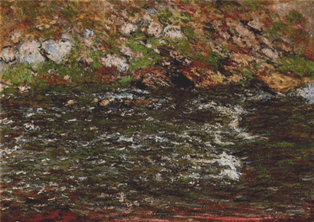 Torrent Of The Petite Creuse At Fresselines - X Squared Cross Stitch