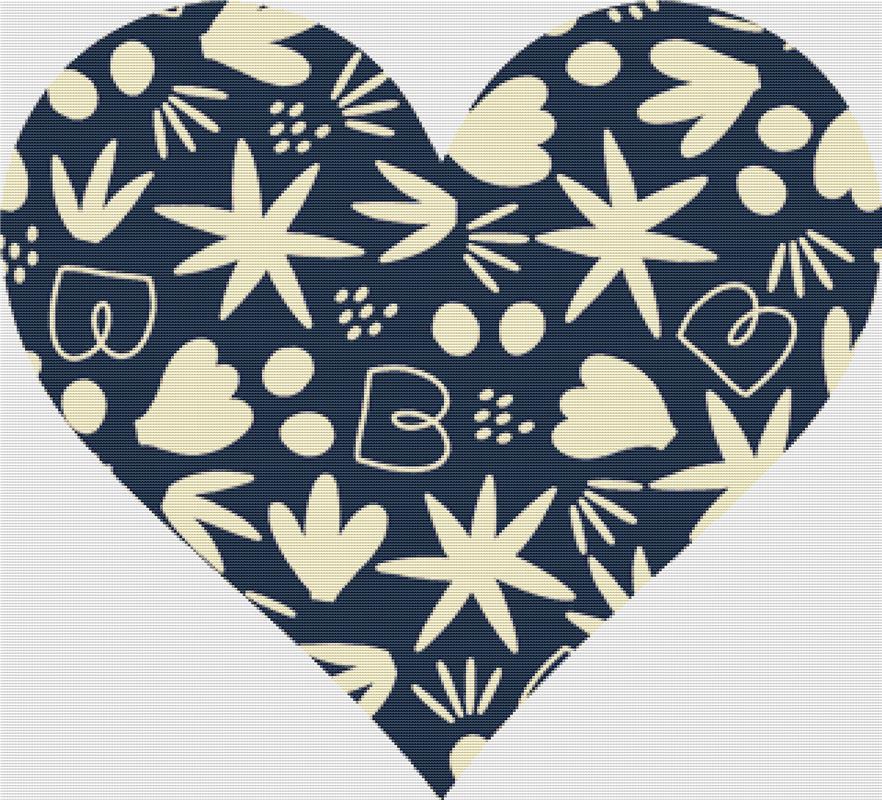 Arles Heart IV - X Squared Cross Stitch