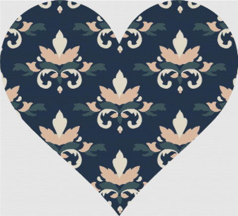 Blooming Heart II - X Squared Cross Stitch