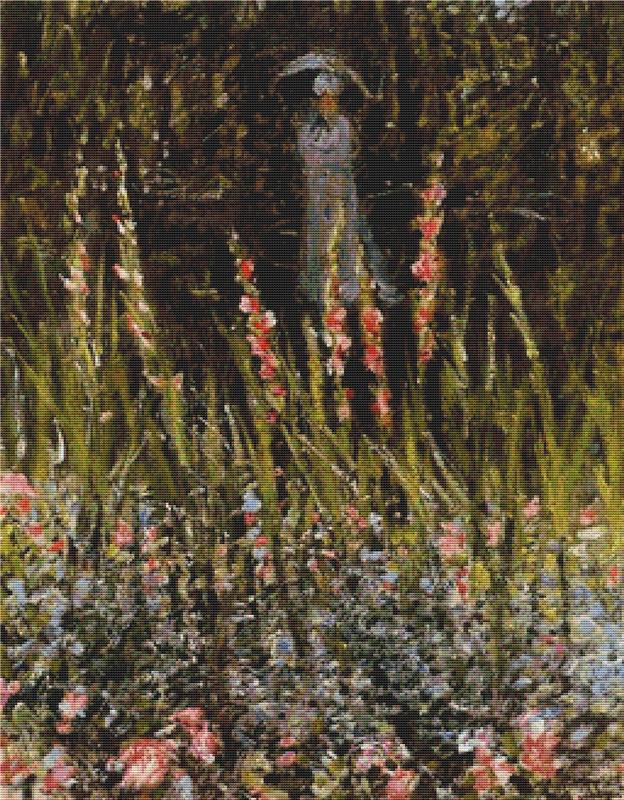 The Garden Gate At Vetheuil - X Squared Cross Stitch