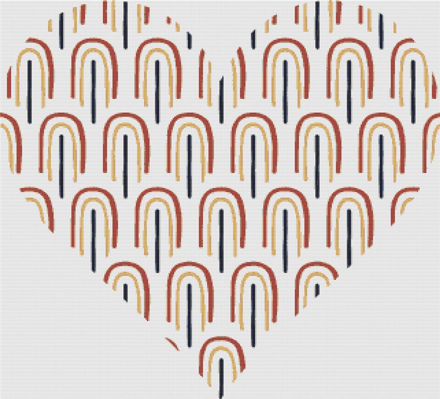 Boho Soul Heart - X Squared Cross Stitch