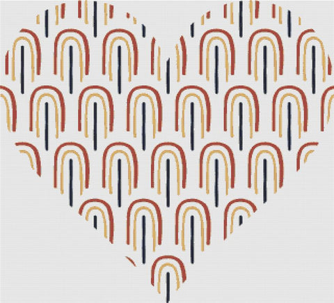 Boho Soul Heart - X Squared Cross Stitch