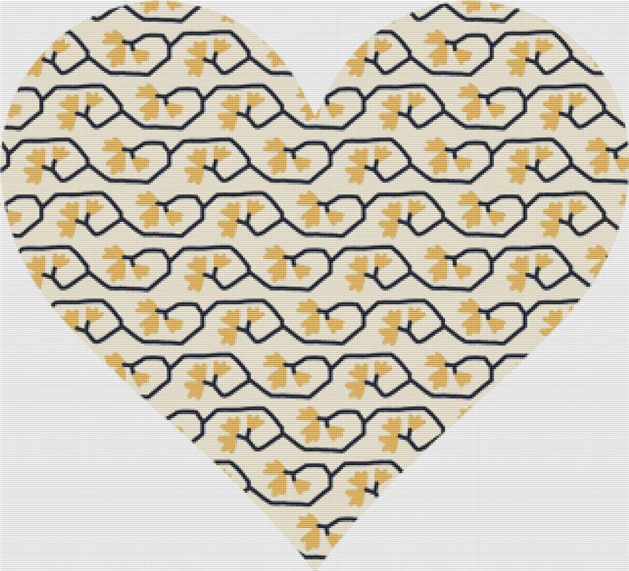 Boho Soul Heart I - X Squared Cross Stitch