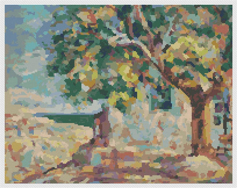 The House With Linden Tree - Art of Stitch, The