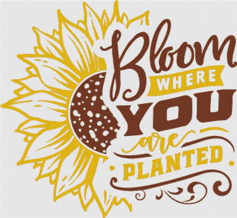 Bloom Where You Are Planted - X Squared Cross Stitch