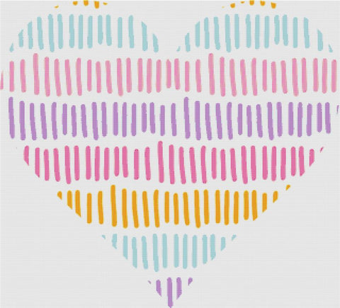 Abstract Cartoon Heart - X Squared Cross Stitch