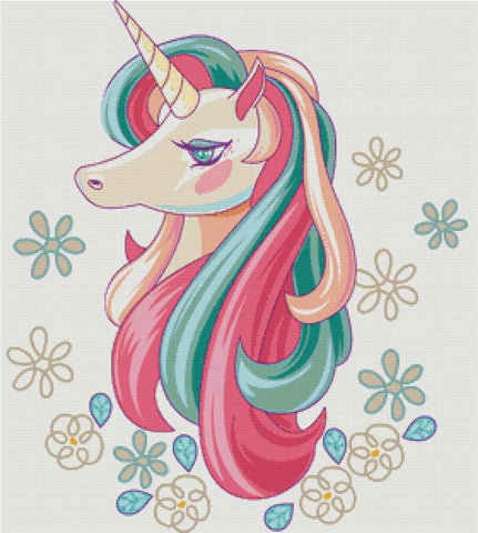 Cute Magical Unicorn - X Squared Cross Stitch