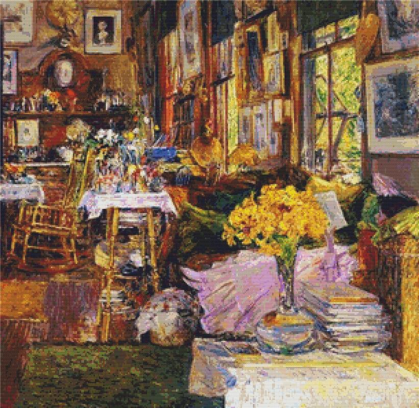 The Room Of Flowers - X Squared Cross Stitch