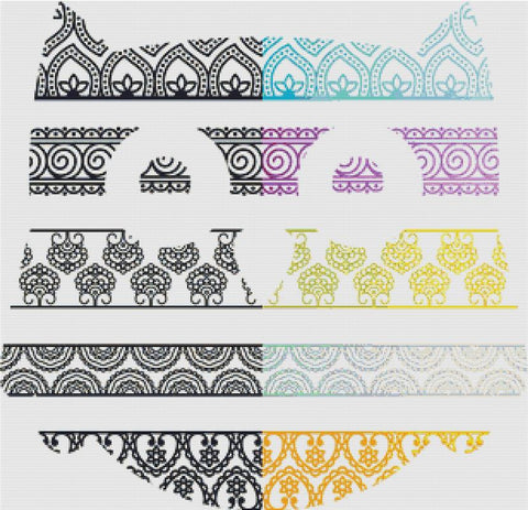 Paisley Striped Owl - X Squared Cross Stitch