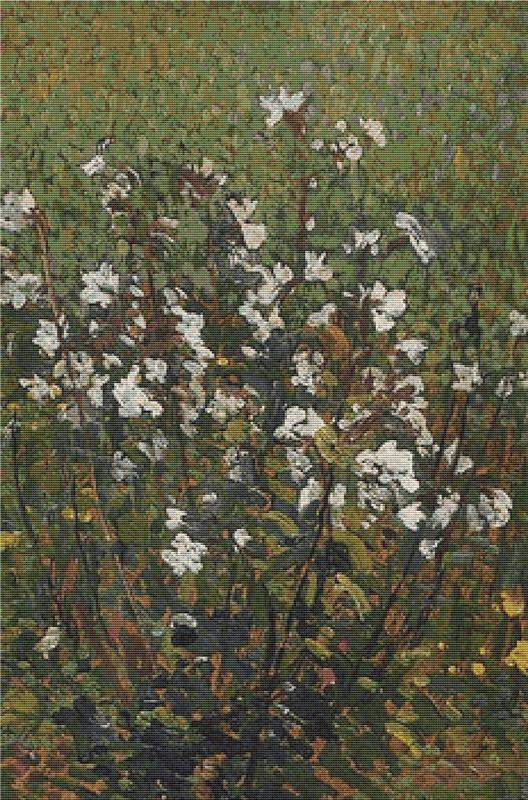 White Flowers In The Field - X Squared Cross Stitch