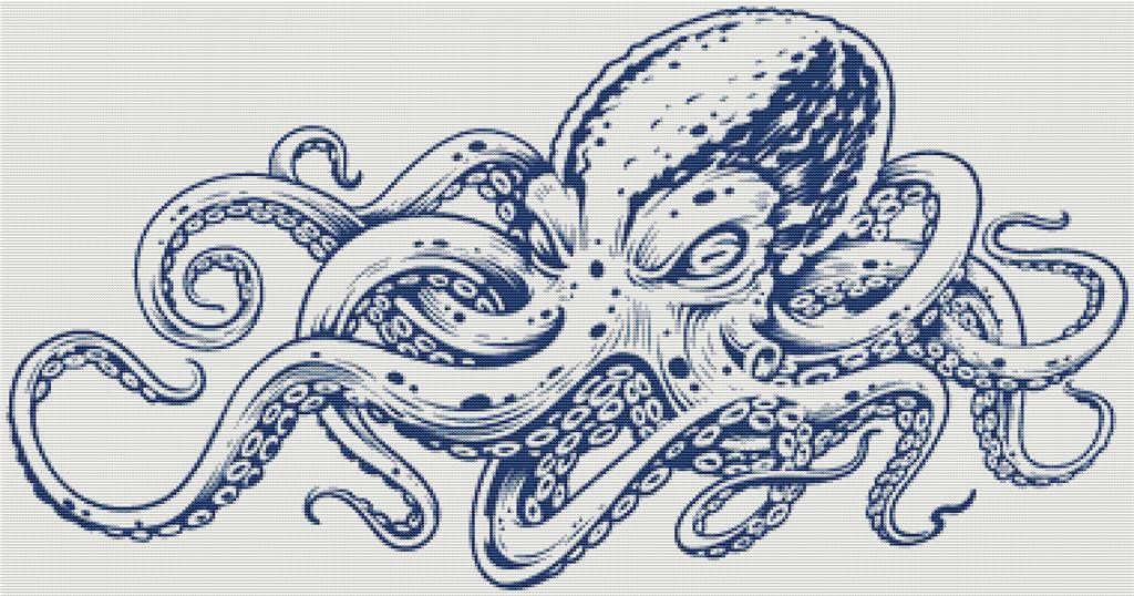 Vintage Octopus - X Squared Cross Stitch