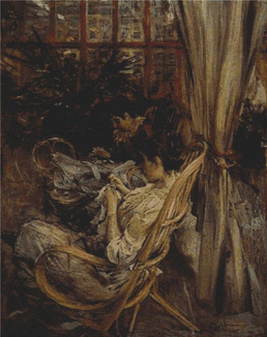 Two Women Are Sewing - X Squared Cross Stitch