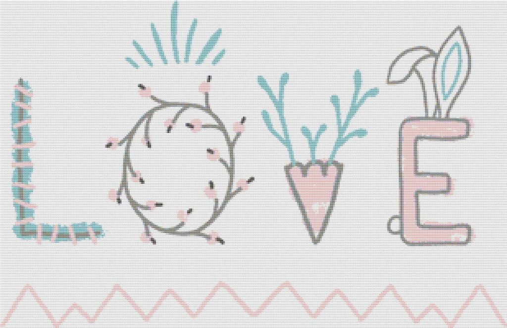 Love - X Squared Cross Stitch