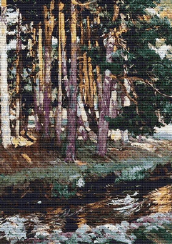 The River La Reina Valsain - X Squared Cross Stitch