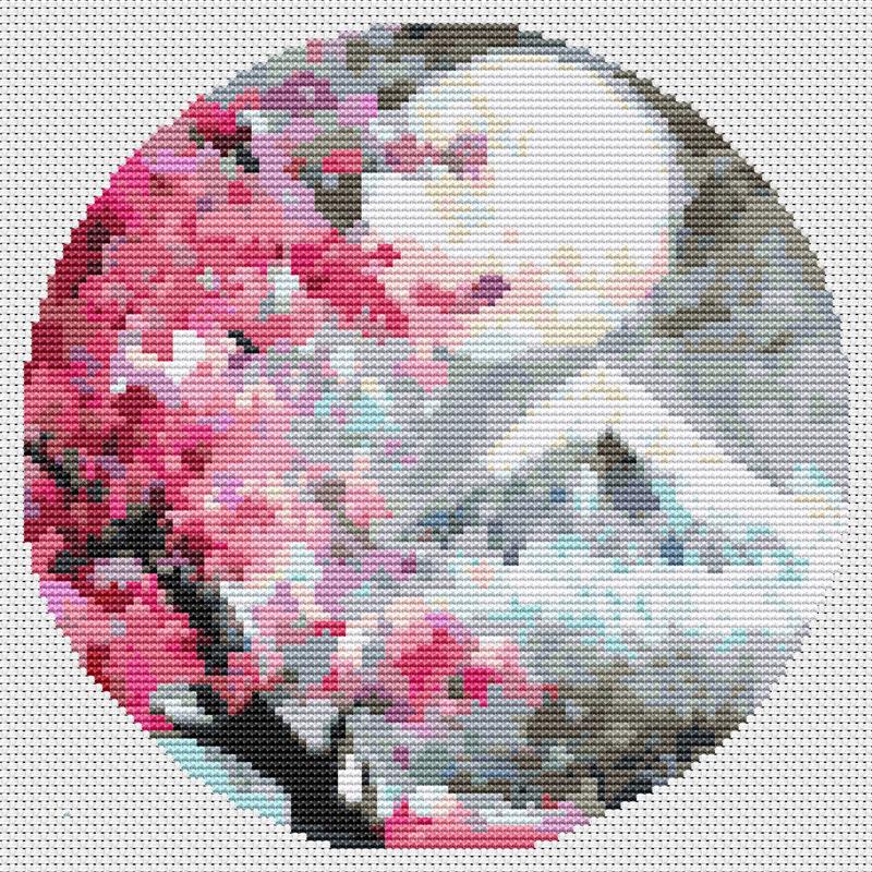 Pink Blossoms (Circular Chart) - Art of Stitch, The