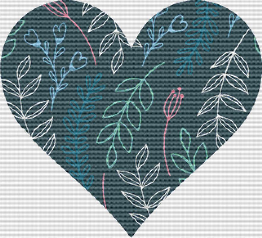 Love Story Heart - X Squared Cross Stitch