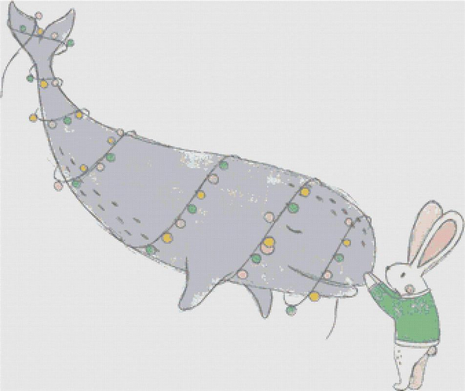 Rabbit And Whale - X Squared Cross Stitch
