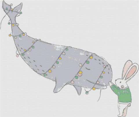 Rabbit And Whale - X Squared Cross Stitch