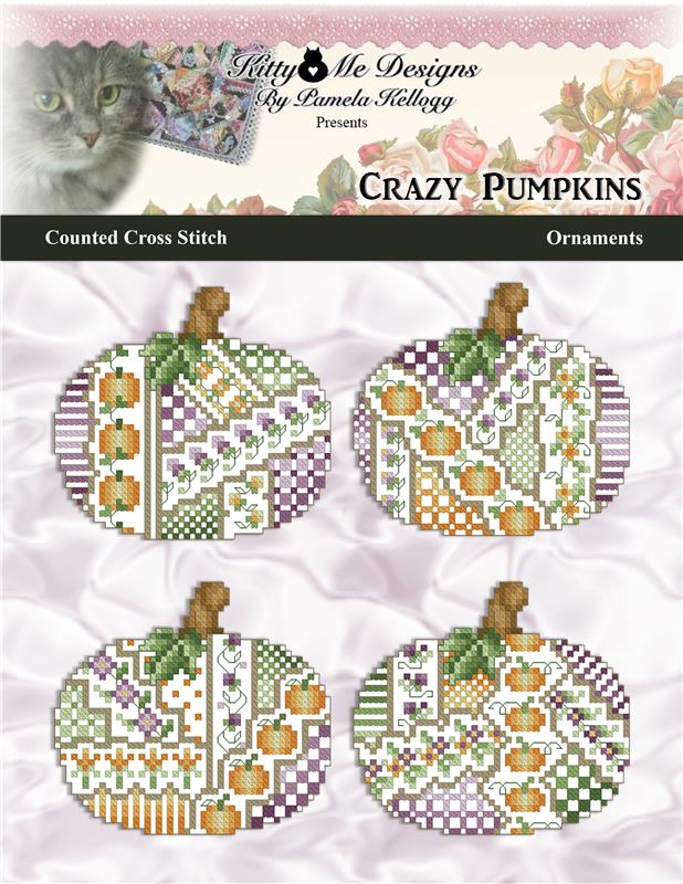 Crazy Pumpkins Ornaments - Kitty & Me Designs