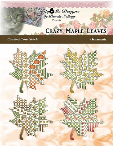 Crazy Maple Leaves Ornaments - Kitty & Me Designs