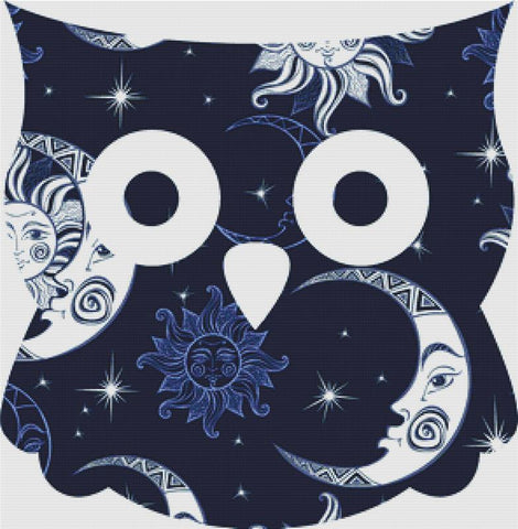 Sun And Moon Owl II - X Squared Cross Stitch