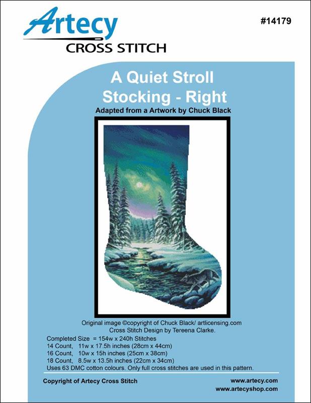 A Quiet Stroll Stocking (Right) - Artecy Cross Stitch