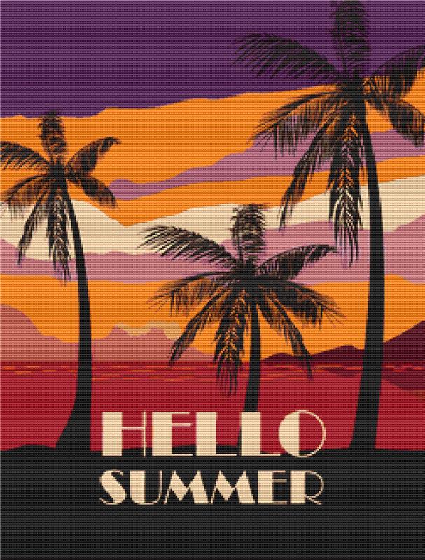 Hello Summer III - X Squared Cross Stitch