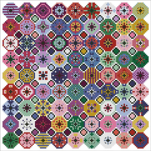 Yo Yos (Cross Stitch Quilt Blocks Collection) - CM Designs