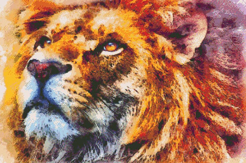 Lion Wild Portrait - Fox Trails Needlework