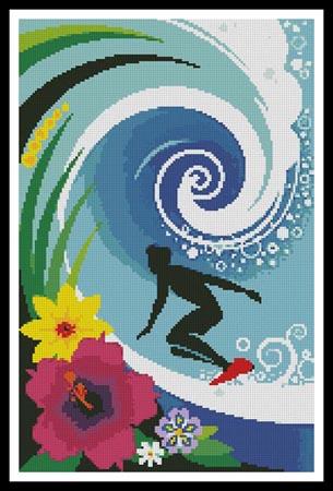 Hawaiian Surfer - Artecy Cross Stitch