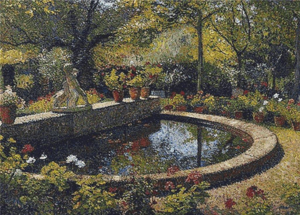 Fountain In My Garden - X Squared Cross Stitch