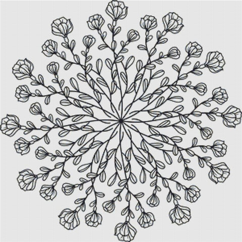 Mandala Of Flowers - X Squared Cross Stitch