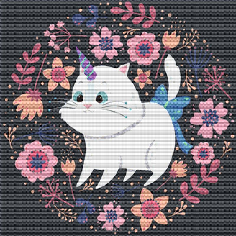 Unicorn Kitty - X Squared Cross Stitch