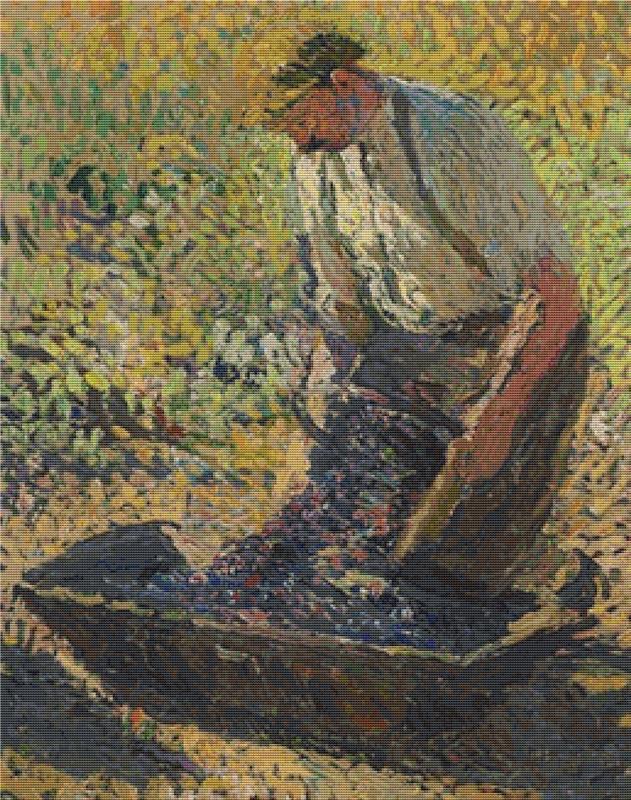 Farmer Kneeling - X Squared Cross Stitch