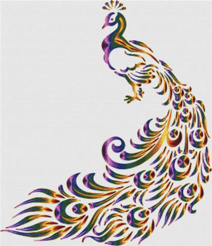 Chromatic Peacock - X Squared Cross Stitch