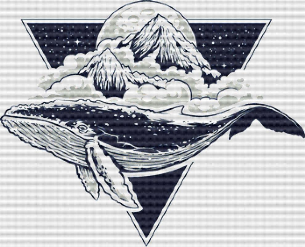 Surreal Whale - X Squared Cross Stitch
