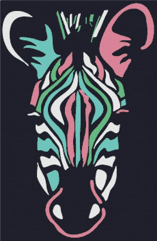 Graphic Zebra - X Squared Cross Stitch