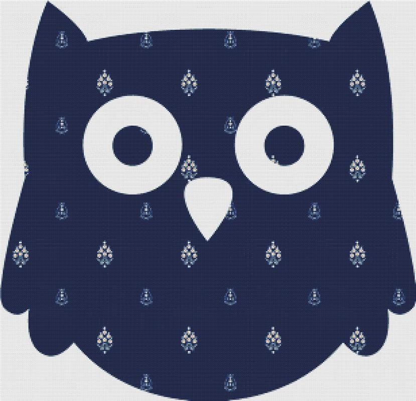 Batik Owl I - X Squared Cross Stitch