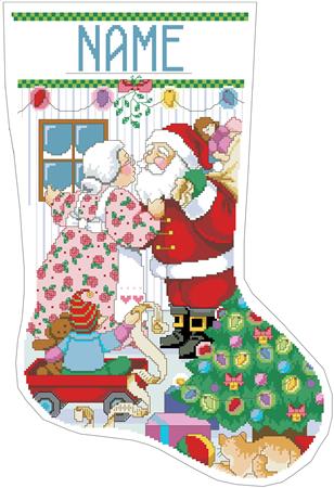Kissin' Clauses Stocking - Kooler Design Studio