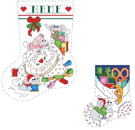Cross Stitch Brigade Stocking - Kooler Design Studio