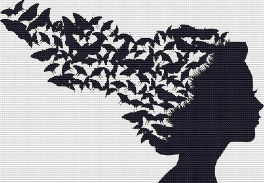 Butterfly Silhouette - X Squared Cross Stitch
