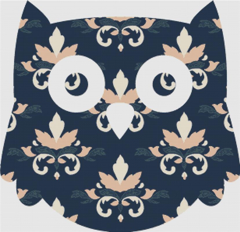 Blooming Owl II - X Squared Cross Stitch