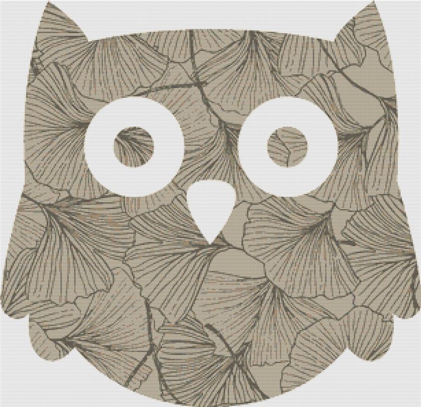 Gingko Owl - X Squared Cross Stitch