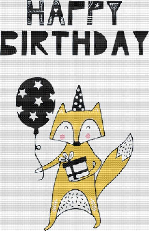Happy Birthday - X Squared Cross Stitch