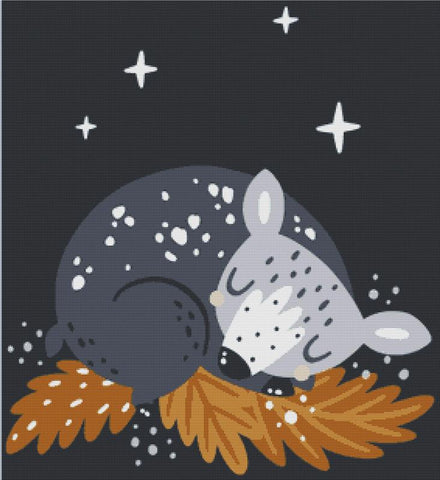 Sleeping Fawn - X Squared Cross Stitch