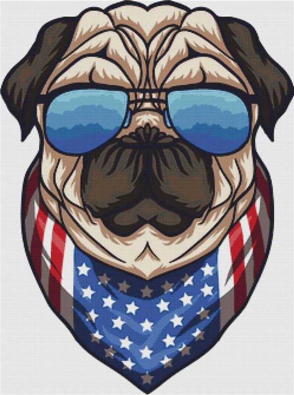 American Pug - X Squared Cross Stitch