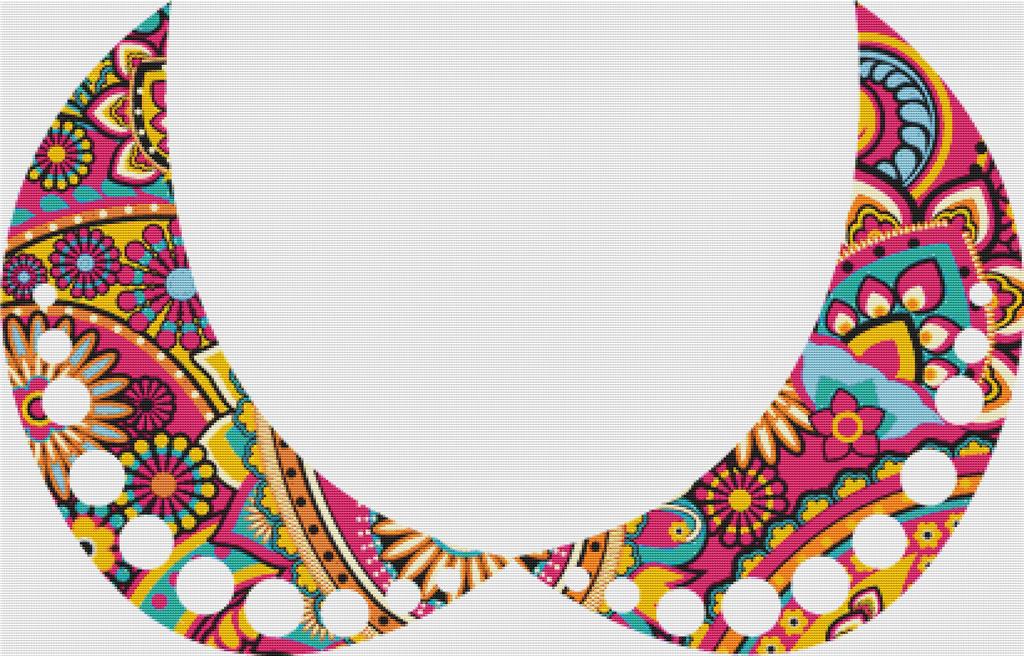 Pink Paisley Collar - X Squared Cross Stitch